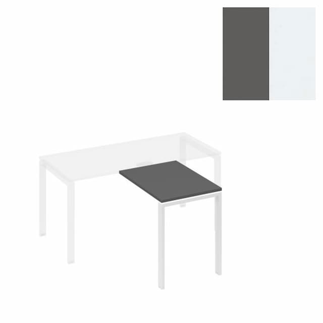 Брифинг-приставка Юнитекс А4 с каркасом UNO А4 Б1 071 АР (80x60x75) антрацит премиум/металлокаркас белый