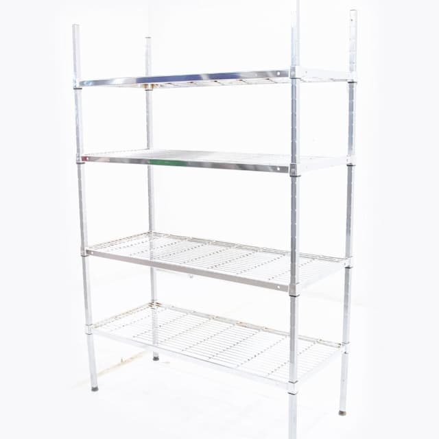Стеллаж сетчатый хромированный Amco 1200х530х1800 (4 полки) арт. УТ-00096011 (Восстановленное 1 шт)
