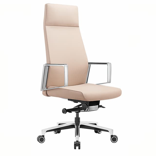 Кресло руководителя Бюрократ JONS черный кожа крестов. алюминий